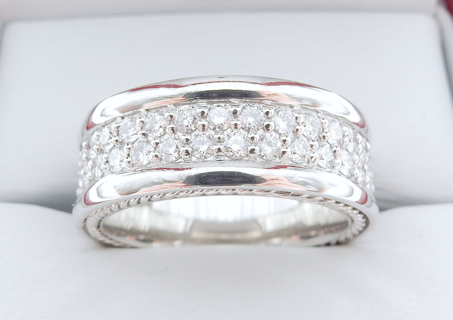 Platinum 2 CTW Diamond Channel-Set Wedding Band