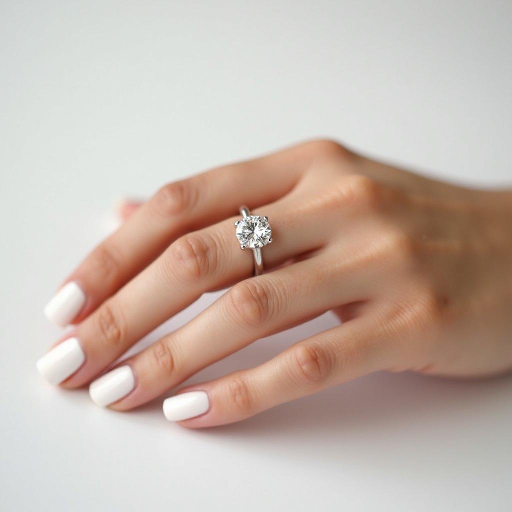 19K White Gold 2.01 CTW Diamond Solitaire Engagement Ring