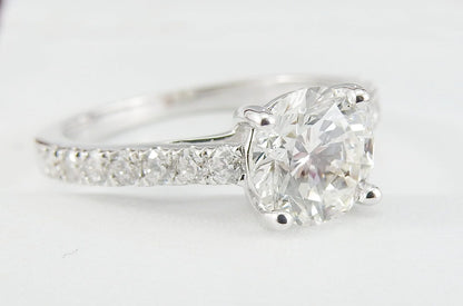 14K White Gold 1.00 CTW Round Diamond Split-Shank Engagement Ring