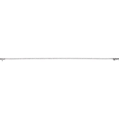 14K White Gold 1.63 CTW Round Diamond Line Bracelet