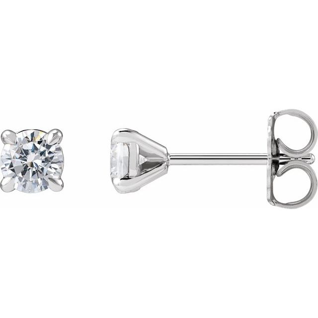 14K White Gold 0.50 CTW Round Lab Grown Diamond Cocktail-Style Stud Earrings
