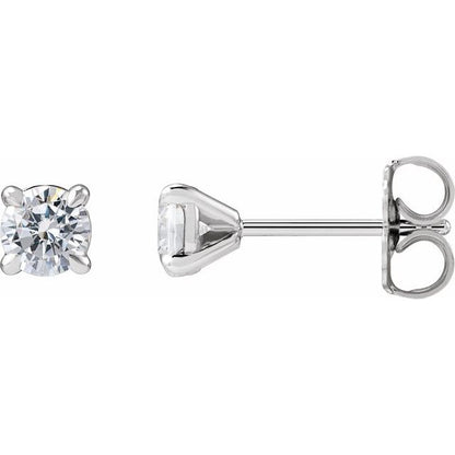 14K White Gold 0.50 CTW Round Lab Grown Diamond Cocktail-Style Stud Earrings