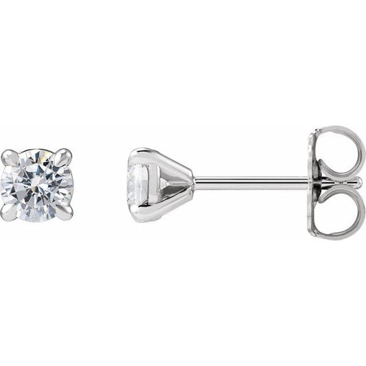 14K White Gold 0.50 CTW Round Lab Grown Diamond Cocktail-Style Stud Earrings