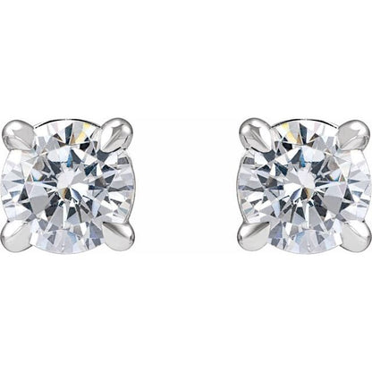 14K White Gold 0.50 CTW Round Lab Grown Diamond Cocktail-Style Stud Earrings
