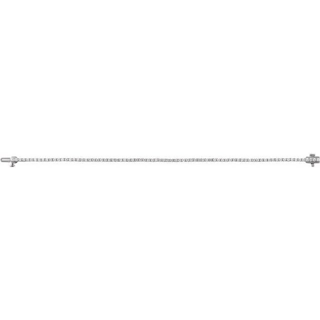 14K White Gold 2.00 CTW Round Prong-Set Lab Grown Diamond Line Bracelet