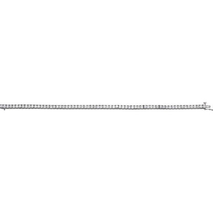 14K White Gold 4.00 CTW Round Diamond Box-Set Tennis Bracelet