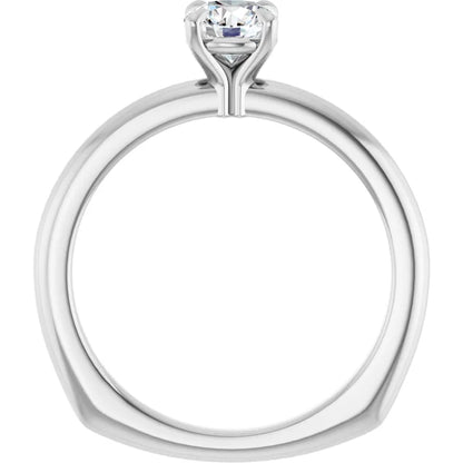 14K White Gold 0.70 CTW Round Solitaire Diamond Engagement Ring
