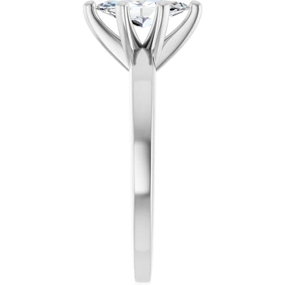14K White Gold 0.70 CTW Marquise Cut Solitaire Diamond Engagement Ring