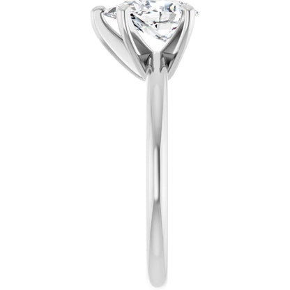 14K White Gold 0.70 CTW Pear Solitaire Diamond Engagement Ring