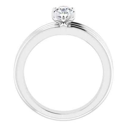 14K White Gold 0.73 CTW Pear Multi Strand Lab Grown Diamond Engagement Ring