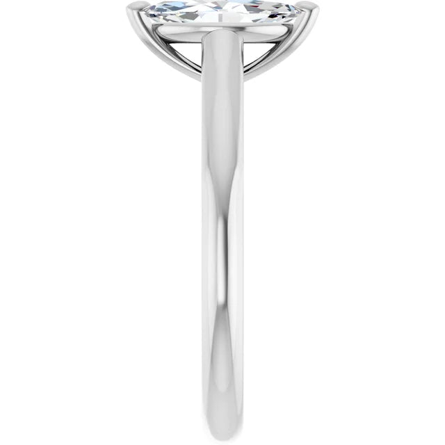 14K White Gold 1.03 CTW Marquise Classic Diamond Engagement Ring