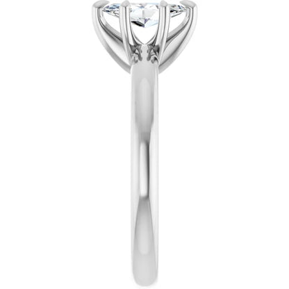 14K White Gold 0.91 CTW Marquise Solitaire Lab Grown Diamond Engagement Ring
