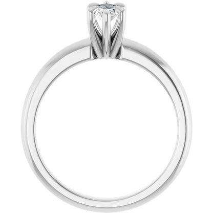 14K White Gold 0.91 CTW Marquise Solitaire Lab Grown Diamond Engagement Ring