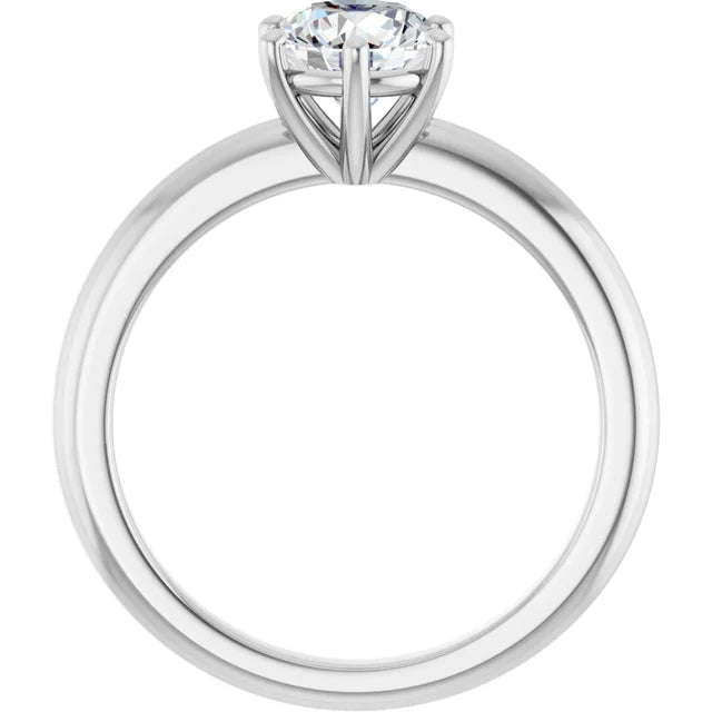14K White Gold 1.20 CTW Round Six-Prong Solitaire Diamond Engagement Ring
