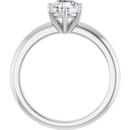 14K White Gold 1.20 CTW Round Six-Prong Solitaire Diamond Engagement Ring