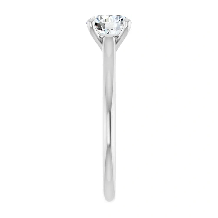 14K White Gold 1.01 CTW Round Solitaire Diamond Engagement Ring