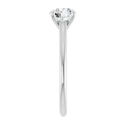 14K White Gold 1.01 CTW Round Solitaire Diamond Engagement Ring