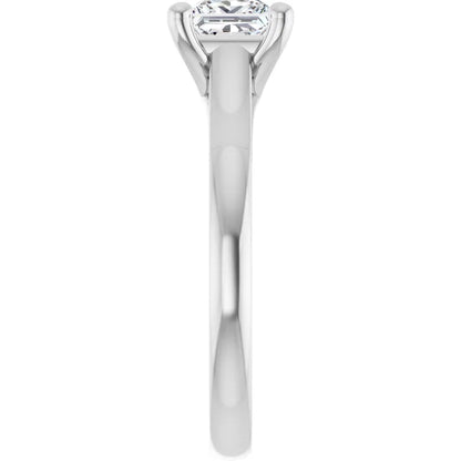 14K White Gold 1.02 CTW Princess Cut Solitaire Diamond Engagement Ring-diamondnetjewellery