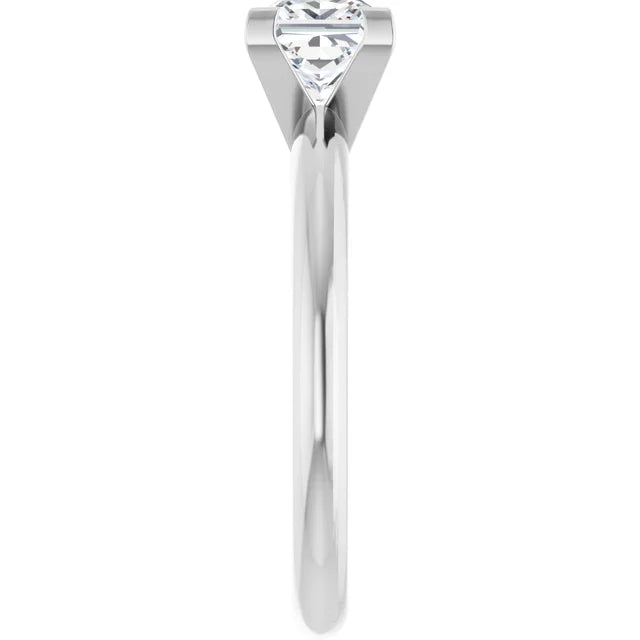 14K White Gold 1.03 CTW Princess Cut Solitaire Diamond Engagement Ring-diamondnetjewellery