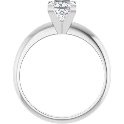 14K White Gold 1.03 CTW Princess Cut Solitaire Diamond Engagement Ring-diamondnetjewellery