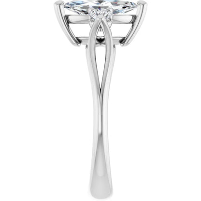 14K White Gold 1.13 CTW Marquise Three Stone Lab Grown Diamond Engagement Ring