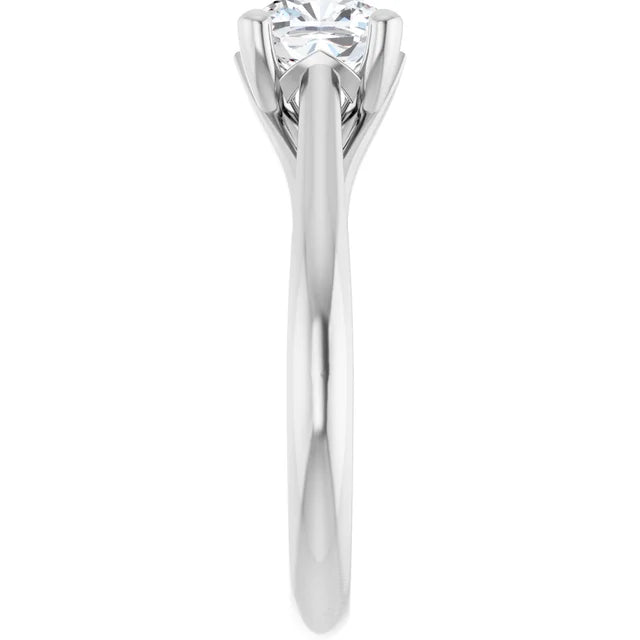 14K White Gold 1.21 CTW Cushion Solitaire Diamond Engagement Ring