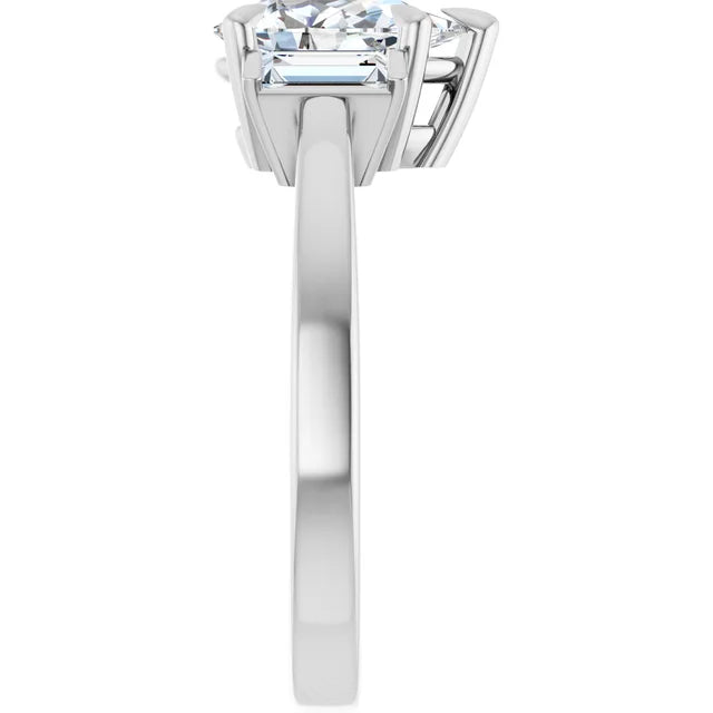 14K White Gold 1.27 CTW Pear Three Stone Lab Grown Diamond Engagement Ring