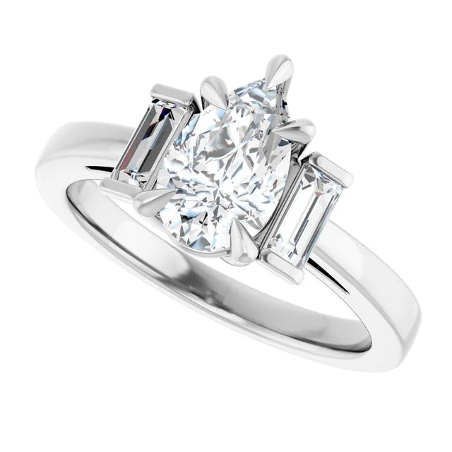 14K White Gold 1.27 CTW Pear Three Stone Lab Grown Diamond Engagement Ring