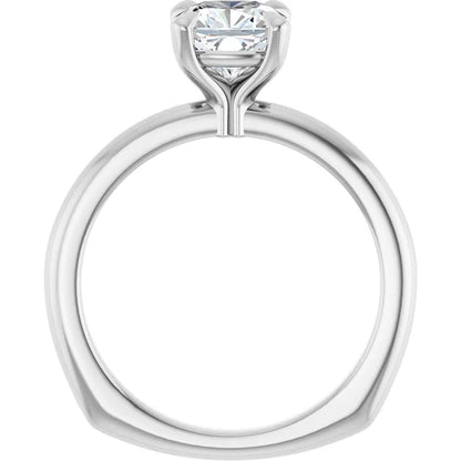 14K White Gold 1.71 CTW Cushion Claw-Prong Classic Diamond Engagement Ring-diamondnetjewellery
