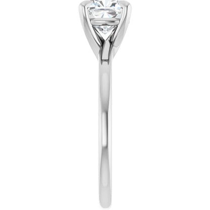 14K White Gold 1.53 CTW Cushion Claw-Prong Diamond Engagement Ring