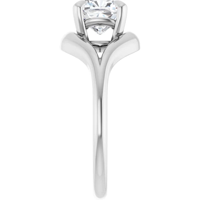 14K White Gold 1.70 CTW Cushion Split-Shank Diamond Engagement Ring