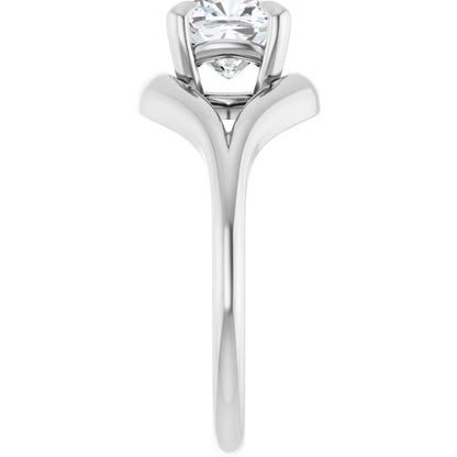 14K White Gold 1.70 CTW Cushion Split-Shank Diamond Engagement Ring