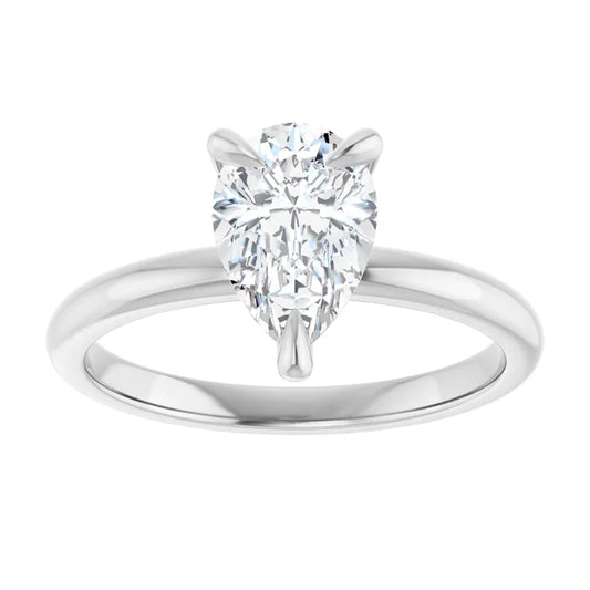 14K White Gold 1.20 CTW Pear Claw-Prong Diamond Engagement Ring