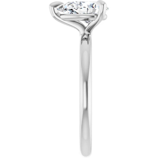 14K White Gold 1.20 CTW Pear Claw-Prong Diamond Engagement Ring