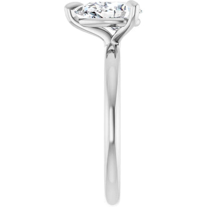 14K White Gold 1.20 CTW Pear Claw-Prong Diamond Engagement Ring