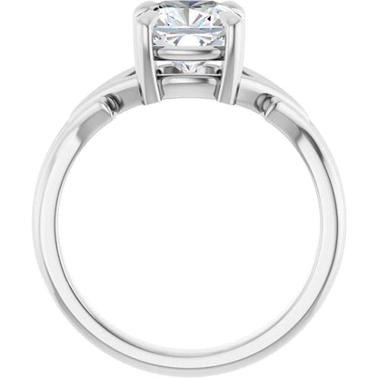 14K White Gold 1.68 CTW Cushion Solitaire Split Shank Lab Grown Diamond Engagement Ring