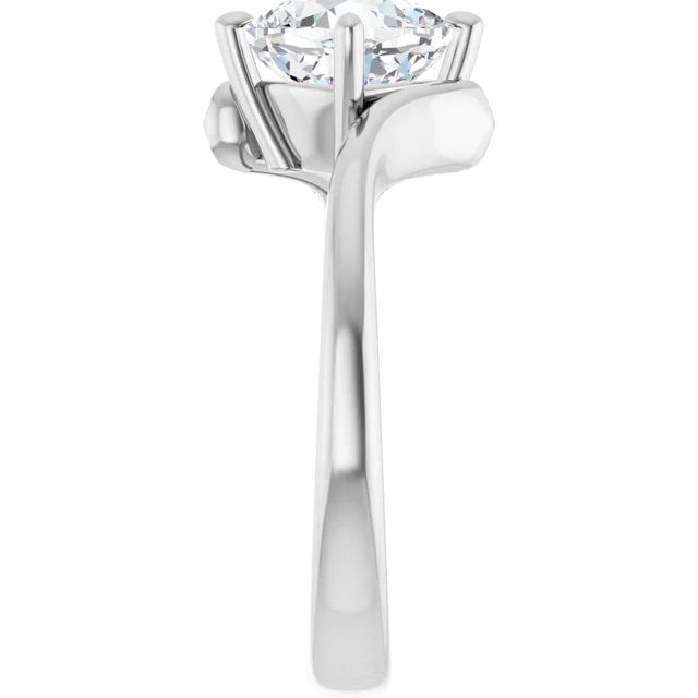 14K White Gold 1.72 CTW Cushion Bypass Lab Grown Diamond Engagement Ring-diamondnetjewellery