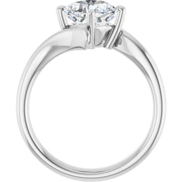 14K White Gold 1.72 CTW Cushion Bypass Lab Grown Diamond Engagement Ring-diamondnetjewellery
