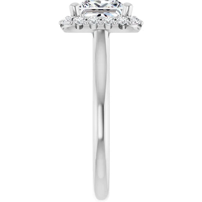 14K White Gold 1.77 CTW Princess Halo Lab Grown Diamond Engagement Ring