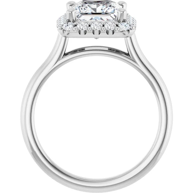 14K White Gold 1.77 CTW Princess Halo Lab Grown Diamond Engagement Ring