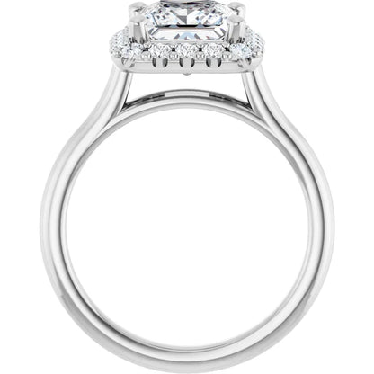 14K White Gold 1.77 CTW Princess Halo Lab Grown Diamond Engagement Ring