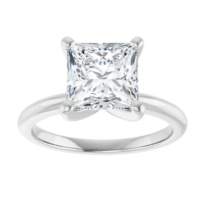 14K White Gold 1.99 CTW Princess Solitaire Lab Grown Diamond Engagement Ring-diamondnetjewellery