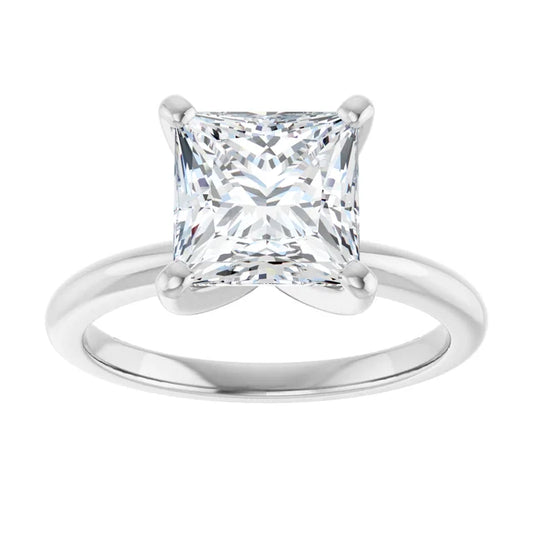 14K White Gold 1.99 CTW Princess Solitaire Lab Grown Diamond Engagement Ring