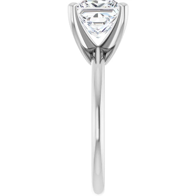 14K White Gold 1.99 CTW Princess Solitaire Lab Grown Diamond Engagement Ring-diamondnetjewellery