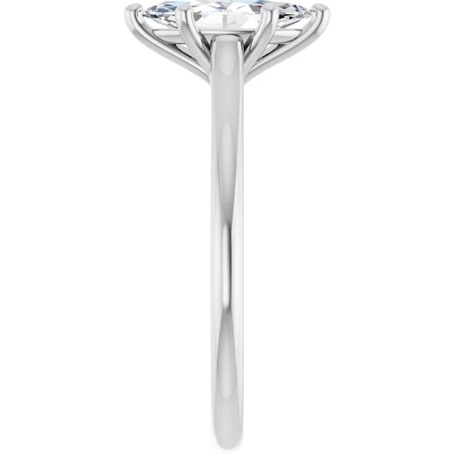 14K White Gold 1.01 CTW Marquise Solitaire Engagement Ring