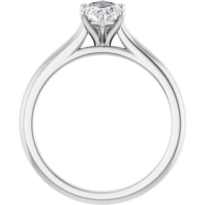 14K White Gold 1.01 CTW Marquise Solitaire Engagement Ring
