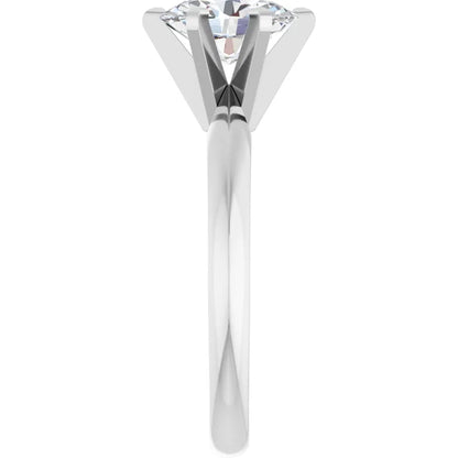 14K White Gold 1.01 CTW Oval Solitaire Diamond Engagement Ring