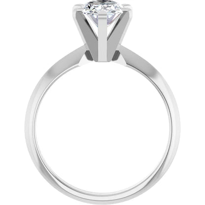 14K White Gold 1.01 CTW Oval Solitaire Diamond Engagement Ring