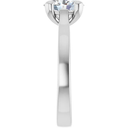 14K White Gold 1.01 CTW Oval Cut Solitaire Diamond Engagement Ring