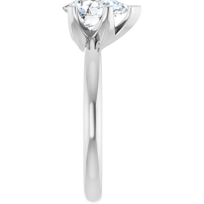 14K White Gold 1.00 CTW Pear Solitaire Diamond Engagement Ring